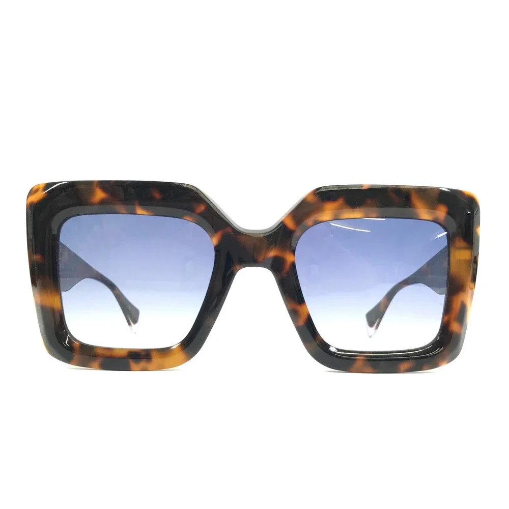 Gigi Studios Sunglasses LEANDRA 6762/2 Tortoise Butterfly Frames w/ Blue Lenses